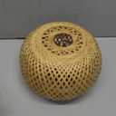 Frideko Bamboo Lantern Plug in Wall Sconces Wicker Wall Lamp with Plug in Cord Hand Woven Rattan Wall Light Farmhouse Rustic Wall Sconces Boho Sconces Wall Lighting for Living Room Bedroom (Orange)