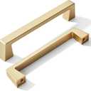 khtumeware 10 Pack 5 Inch(128mm) Kitchen Cabinet Handles Brushed Gold,Brushed Brass Cabinet Pulls Kitchen Cabinet Hardware, Furniture Pulls for Bathroom Cupboard Drawer Handles Dresser Pulls