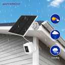 Solar Panels for Ring Camera Outdoor (New Generation) 5W 5V Solar Panel Charger with USB-C&Plug for Spotlight Cam Plus&Stick Up Cam Pro.Waterproof IP65 360Adjustable 2M Cable (White, 1)