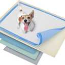 TidyFriend Dog Pee Pad Holder Tray Fits for 30 x 23 Pee Pads with Corner Lock Holes, Raised Edges, Non-Spill, Easy to Clean Silicone Dog Potty Tray Holder, For Indoor Floor Protection (Beige)