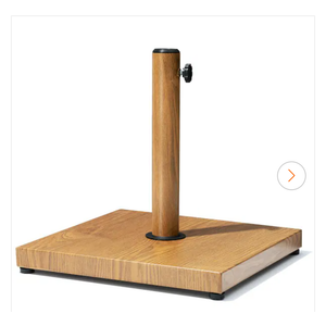40 lbs. Concrete and Steel Patio Umbrella Base in Echo Teak