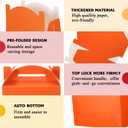 Tenare 36 Pcs Gable Gift Box Colorful Paper Candy Treat Snack Goodie Boxes with Handles Party Favors Bags for Teachers Mother's Day Graduation Nurse Birthday Decor, 6x3.5x3.5inch(Solid,Orange)