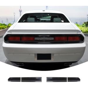 JeCar Smoked Tail Light Covers Rear Light Guards Exterior Accessories for Dodge Challenger 2009-2014, Black