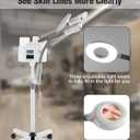 Professional Facial Steamer 3 in 1 Steamer for Face with Hot & Cold Nozzle 5X LED Magnifying Lamp Facial Steamer for Esthetician Beauty Face Equipment Use at Home or Salon