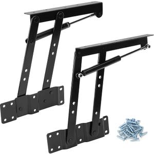 1 Pair 50kg/100lbs Folding Lift up Top Table, 150N Gas Hydraulic Hinge Hardware, Lifting Frame Desk Mechanism Spring Hinge Bracket with 30 Screws, Tea Coffee Table Furniture Accessories 1 Pair 50kg/100lbs Folding Lift up Top Table, 150N Gas Hydraulic Hinge Hardware, Lifting Frame Desk Mechanism Spring Hinge Bracket with 30 Screws, Tea Coffee Table Furniture Accessories