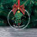 2 x Stylor Baby's First Christmas Ornament 2025 - DIY Crystal Glass Handprint Keepsake, for Newborn Boy or Girl, My 1st Xmas Tree Hanging Decoration (Handprint Tree)