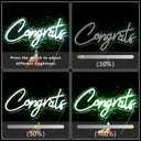 IMEGINA White Congrats Neon Sign - Dimmable LED Neon Sign for Wall Decor 17.7x9 Inch, 2025 Congratulations Graduation Decoration Neon Lights for Party, Wedding, Banner