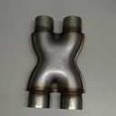 LCGP Universal 2.5" In/Out Crossover X Pipe 12" Length Stainless Steel Exhaust Pipe (2.5" Diameter)