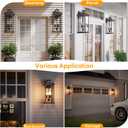 VenzBlomia 20" Oil Rubbed Bronze Outside Lighting for House 3-Light, 2 Pack Brown Large Vintage Outdoor Sconce Lights Porch Patio Lights Wall Mount, Waterproof Exterior Carriage Lamps, E12, 2-Pack/No Sensor