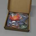 Ocean Sea Life Toy Figures Set for Kids, 12 PCS Realistic Marine Animals with Shark, Dolphin, Sea Turtle, Penguin, Seal, Clownfish, Crab, Ocean Animal Figure Toys for Boys Girls Toddlers