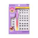 Kiss Impress Falsies Self Adhesive Eyelashes, Press On Lashes, 12mm-14mm Natural Volume Lashes, Black, No Glue Needed, Invisible Band, 36 Lash Clusters & Non-Stick Applicator - Natural