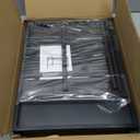 Vautrezon Microwave Oven Rack Expandable Countertop Heavy Duty Microwave Shelf 2-Tier Adjustable Metal Storage Shelf Rack for Kitchen(Black)