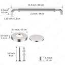2 Pack 32 Inch Brushed Nickel Anti-Slip Knurled Shower Grab Bar