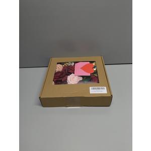 FPMSQDY Artificial Flowers, Fake Cake Flowers Silk Roses with Stems Faux Burgundy Dahlia Wedding Bridal Bouquets for Table Centerpieces Floral Arrangement Arch Home Decoration