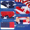Tradder Large American Flag Outsides 6 x10 ft Heavy Duty Waterproof USA Flag with Embroidered Stars Sewn Stripes Brass Grommets for Outdoor Indoor, Veterans Day, Independence Day