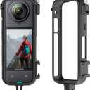 for Insta360 x4 Protective Frame Plastic Cover Cage with Adapter Mount & Screw Insta360 X4 Accessories Black