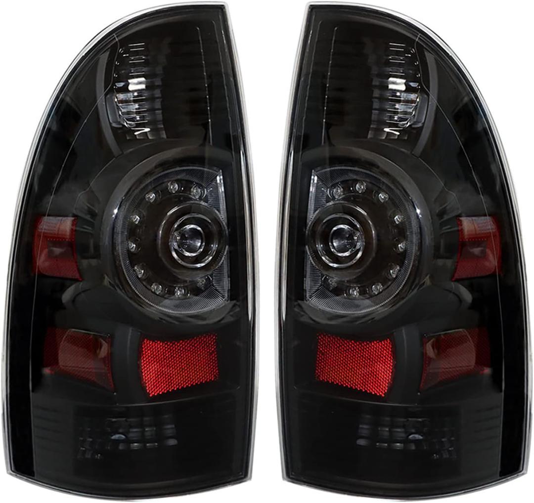WFLNHB Tail Lights Replacement for 2005-2015 Toyota Tacoma Smoked Rear Brake Lamp Taillights Passenger and Driver Side 8156004160 8155004160