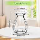 40 Pieces 3.5 Inch Glass Bud Vase Mini, Clear