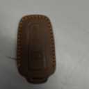 MILD EAST for Toyota Key Fob Cover Genuine Leather Key Case Shell Compatible with 4Runner Highlander Camry RAV4 C-HR (Brown, 3 Buttons)