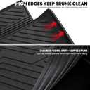 LASFIT Trunk Mat & Backrest Mat for Dodge Durango 2011-2026, Fit 6 Seats & 7 Seats, Not Fit 5 Seats, Not for 5 Seats, All Weather TPE Custom Fit Car Mat Cargo Liner, Black