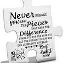 Thank you, Appreciation gifts for Dentist Decor Sign, Going Away Gift, Retirement Gift for Dentist, Never forget you are the Piece that Made the Difference, Unique Gifts for Dentist-DX143