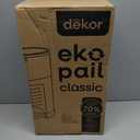 Diaper Dekor EKO Classic Diaper Pail, White | ONLY Eco-Friendly Diaper Pail Made with 70% Recycled Materials | Hands-Free: StepDropDone | Cost-Effective Refill System