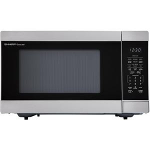 SHARP Countertop Microwave Oven with Removable 13.6" Carousel Turntable, 1100 Watt, 1.6 Cubic Feet, Stainless Steel