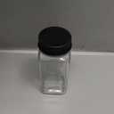 Churboro 25 Spice Jars with 547 Labels- Glass Spice Jars with Black Metal Caps, 4oz Empty Spice Containers with Shaker Lids, Funnel, Chalk Pen, Square Seasoning Bottles for Spice Rack, Drawer, Cabinet