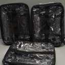 8 Packs Extra Large Toy Storage Bags with Labels, Reusable Clear PVC Board Game Storage, Travel Waterproof Toy Organizer Bags with Name Tag and Manual Pocket for Building Blocks, Puzzle, Kids Books (Black)