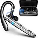 Bluetooth Headset Noise Canceling,Wireless Earpiece with Mic for Work | Bluetooth 6.1,100H Playtime,500mAh Charging Case,Hand-Free Calling with Mute Button for Business,Trucker,Office,Driving