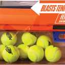Nerf Dog Fetch Game Mega Set Dog Toy, Includes 20 Inch Tennis Ball Blaster and 12 Squeak Tennis Balls, Orange