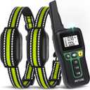 Bark Collar with Remote, 3300Ft 2-in-1 Dog Training Collar with Beep Vibration Static & Auto Mode, IPX7 Waterproof Rechargeable Automatic Bark Collar for 7-120lbs Small Medium Large Dog(2 Pack)