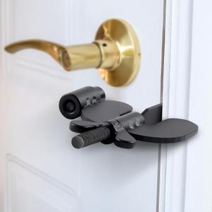 WINCHY Portable Door Lock Home Security Locker Hotel Locks for Travelers Travel Safety from Inside Bedroom Rooms Apartment Gifts Must Haves Essentials, Black