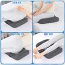 HOMBYS Memory Foam Bed Sore Cushions for Butt,Bedsore Pressure Relief Pillow for Sleeping and Sitting,Cushion for Bed Sores on Buttocks, T Shaped Opening Tailbone Pillow, Patent Pending(Dark Grey)