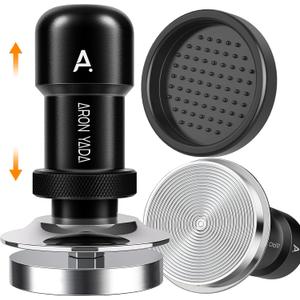 Espresso Tamper 53mm - 30LB Auto-Calibrated Coffee Tamper with Silicone Mat,Coffee Tamper with 2 Spring 100% Stainless Steel Base Fits for Delonghi Series and Other 53mm Portafilter