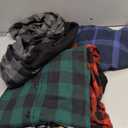 5 Pack Men's Flannel Shirt Plaid Hoodie Fall Casual Button Down Shirt Jackets Long Sleeve Stylish Hooded with Pocket (L)