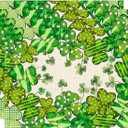 2 x XCHI Watercolor Green Shamrocks Clovers St. Patrick's Day Placemats Set of 4 Table Mats for Party Home Kitchen Dining Table Decorations 12x18 Inch