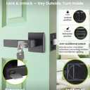 Entry Door Handle with Key GreenShield Lock Set, Heavy Duty Reversible Exterior and Interior Door Lever for Front Entrance, Bedroom and Room (6 Pack, Matte Black)