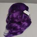 Dark Purple Short Bob Wigs with Bangs for Women Loose Wavy Wig Curly Wavy Shoulder Length Bob Synthetic Cosplay Wig for Girl Colorful Costume Wigs