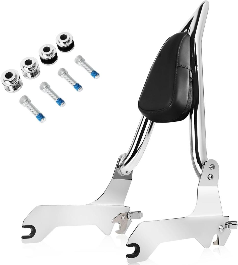 Chrome Backrest Sissy Bar Fit For Harley Softail FLFB FLFBS FXBR RXBRS 26" Tall Pointed Breakout Fat Boy Quick Release Sissy Bar