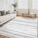 Tortania Area Rug Living Room Rugs - 6x9 Washable Large Soft Neutral Boho Moroccan Bohemian Farmhouse Rug Indoor Floor Carpet for Bedroom Under Dining Table Home Office Decor - Light Grey