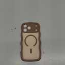 Magnetic for iPhone 17 Pro Max Case, Cute Wavy [Full Camera Protection] [Fit for MagSafe], 1X Screen Protector+1X Wrist Strap, Trendy Matte Women Girly Phone Case for iPhone 17 Pro Max 6.9", Brown