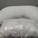 Side Sleeper Pillows for Adults, Adjustable Shredded Memory Foam Bed Pillows for Neck and Shoulder Pain, Standard White Cooling Curved Pillows with Washable Cover