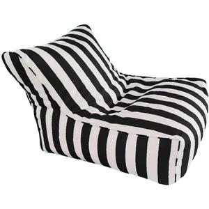 SXBCyan Floating Bean Bag for Pool (No Fillers) King Swimming Pool Floats Raft Lounger Bean Bag Cover No Filler Stripe Outdoor Beach Pouf Beanbag Sofa Bed(Black-Stripe)