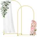 7.2FT+6.6FT Sturdy Metal Wedding Arch Backdrop Stand - Gold 2-Piece Wedding Arch Frame Set for Ceremonies, Birthdays, Graduations & Baby Showers Decor