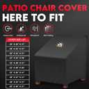 Zettum Patio Chair Covers 2 Pack - 600D Outdoor Chair Cover Waterproof & Heavy Duty, Large Lawn Furniture Cover for Wicker Chair, Swivel Chair, Rocking Chair, Single Sofa Chair - 40 x 40 x 31 Inch