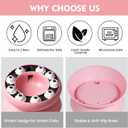 Cat Puzzle Feeder Slow Food Bowl Interactive Slow Feeder Bowl for Indoor Cats, Treat Dispensing Enrichment Toy,Mental Stimulation and Boredom Relief (Pink)