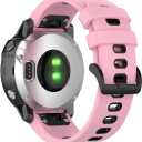 Sport Strap Compatible with Garmin Forerunner 955/955 Solar Band Breathable Silicone Watch Band Wristbands Adjustable Replacement Bands for Forerunner 955 Women&Men (NavyGreen&Black&DarkBlue) (Black&Pink&Teal)