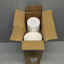 CLRBEATTY 25 Pack Paper Soup Containers with Lids,16 oz White To Go Soup Cups,Disposable Paper Food Containers,Ice Cream Cup Dessert Bowls for Hot and Cold Foods,Microwavable Freezer Safe