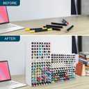 Marker Organizer-Art Marker Storage Rack - Marker Holder for Desk Holds 120 Markers